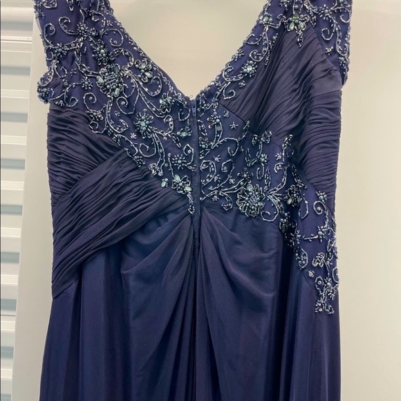 Dark blue floor length Mother of the Bride or Groom gown by Montage Mon Cheri - Picture 2 of 2